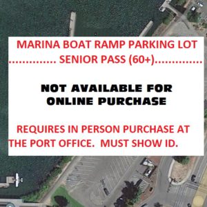 Marina Boat Ramp Parking Lot Annual Pass for SENIORS (60+)
